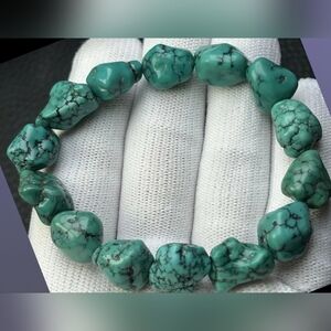 Vintage Style Men Natural Turquoise Stone Bracelet Promote Positivity